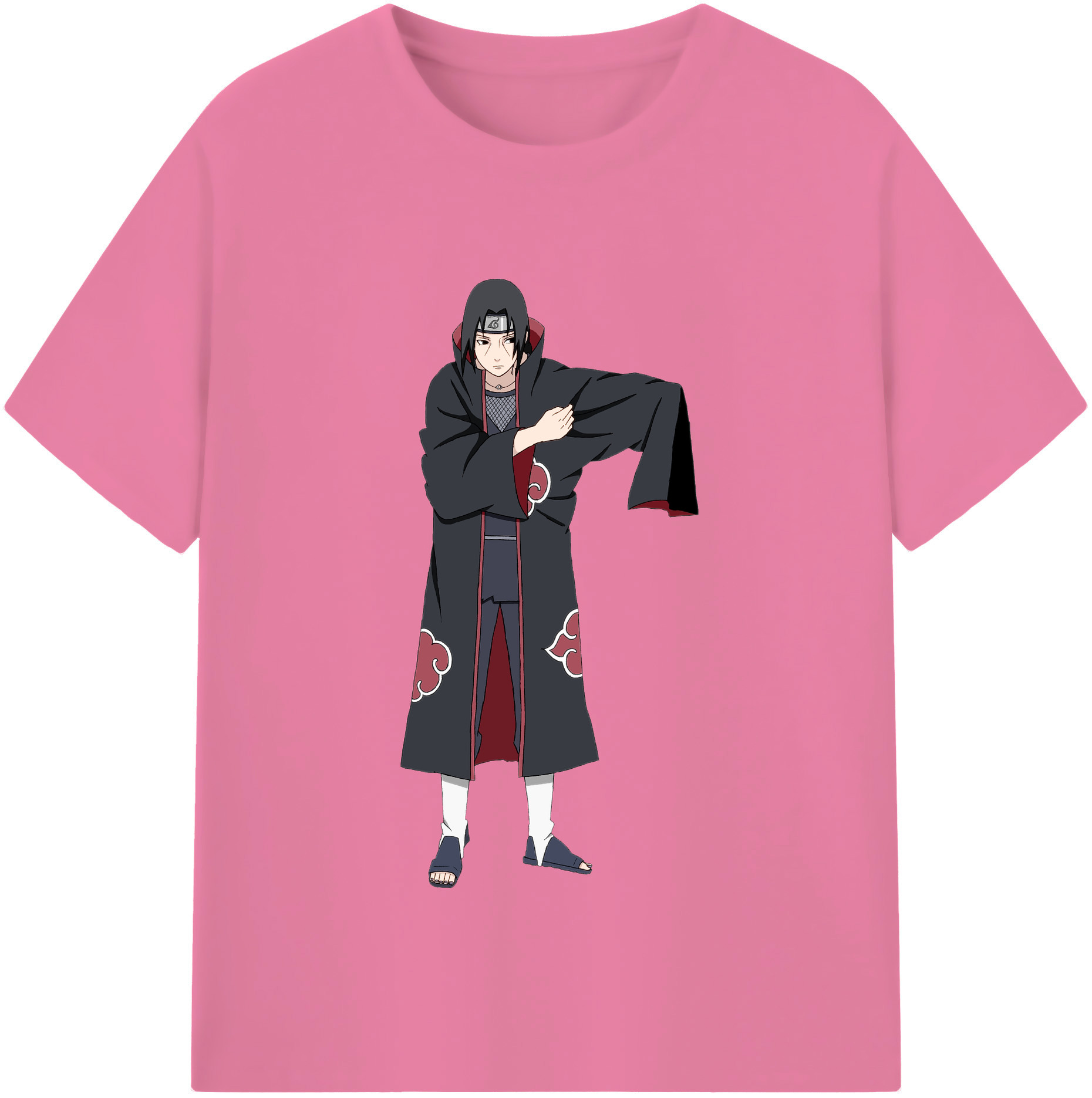 （画像用） NARUTO -ナルト- うちは イタチ Uchiha Itachi 綿100％半袖Tシャツ（フロントプリント）